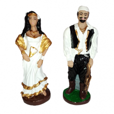 Casal Cigano 15 cm em Resina