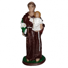 Santo Antônio Com Lírio em resina 13 cm