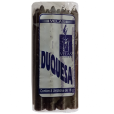 Vela  Preta18g  - 8 unidades
