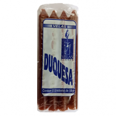 Vela  Marrom 18g  - 8 unidades