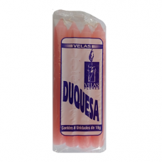 Vela  Rosa 18g  - 8 unidades