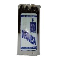 Vela  Preto e Branco 18g  - 8 unidades