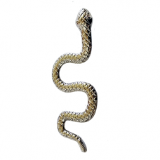 Cobra em metal prateado