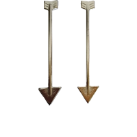Flecha em metal prateado