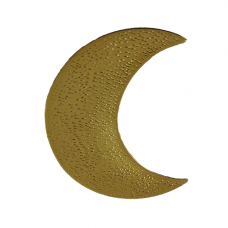 Lua em metal dourado