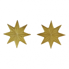 Estrela Oito Pontas em Metal Dourado
